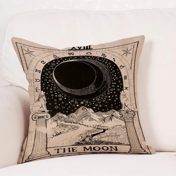 Other - THE MOON Tarot Card Throw Pillow Cover NIP
